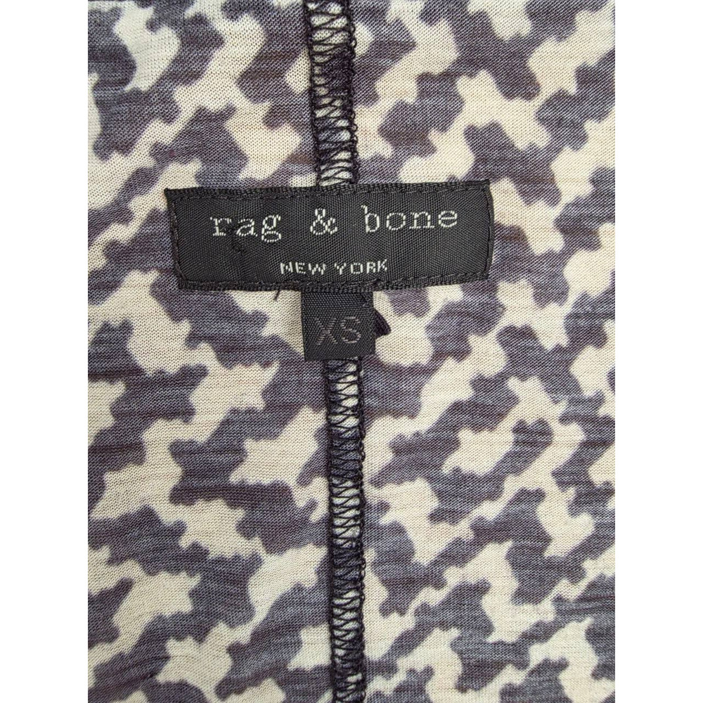 Rag & Bone Womens Black-White Crew Neck Cotton Tee Shirt XS A001664 - Picture 4 of 9